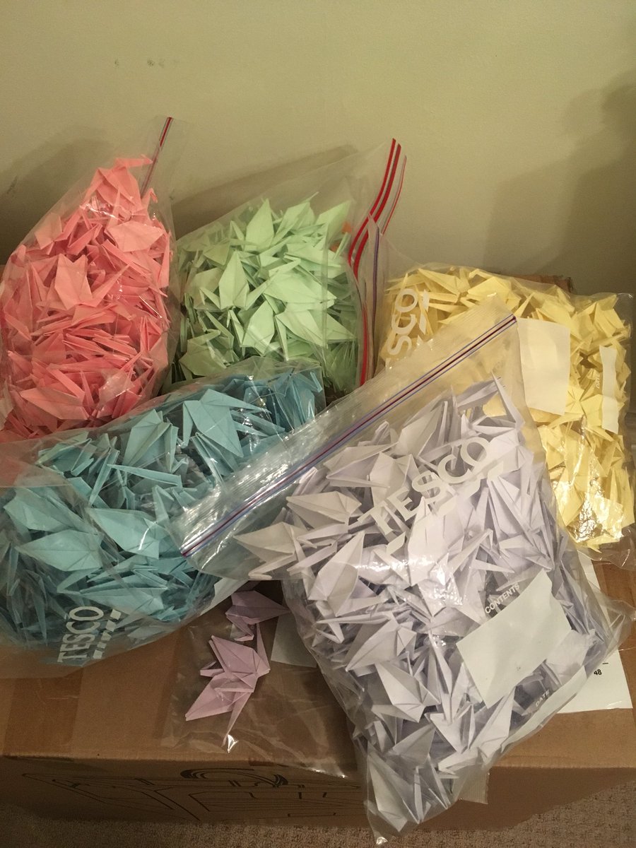 htnsl's tweet photo. 1000 Origami cranes made to raise money for cancer charity FORCE in UK.
Anyone wishing to make some donation please click this link
https://t.co/prAHSVfAXU #forcecancer #breastcancer #nhs #illness #support #donation #charity https://t.co/Ry4EXeM6C7