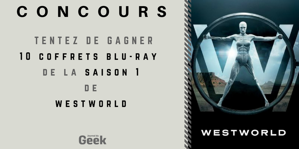 JournalDuGeek's tweet photo. [ #CONCOURS ]
Tentez de remporter des coffrets blu-ray de la saison 1 de #Westworld 💿
Pour participer : RT + Follow le @JournalDuGeek 📺 https://t.co/s5xvjbAqod
