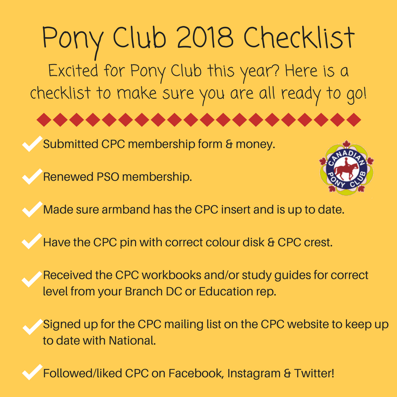 CdnPonyClub's tweet photo. Are you ready for Pony Club this year? Check out our Pony Club 2018 Checklist! Have we missed one? Tell us in the comments! https://t.co/8at826U9f5
