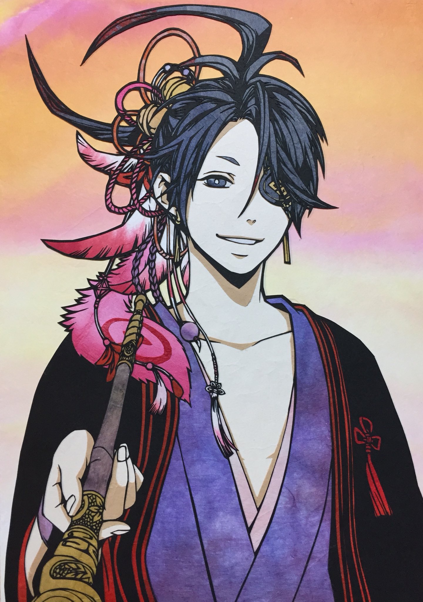 ちゃり あけましておめでとうございます 煉獄のばれん切りました 今年もよろしくぅ 切り絵 煉獄に笑う 曇芭恋 T Co Fe196hp6ya Twitter