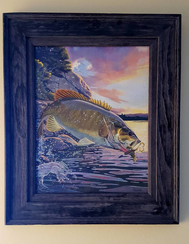 fishingbuzzlife's tweet photo. My Dad did this oil painting...best Christmas gift ever! #fishing https://t.co/1ugyETANGc