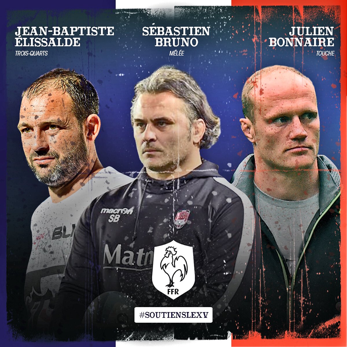 FranceRugby's tweet photo. Voici les 3 entraîneurs-adjoints qui accompagneront Monsieur Jacques Brunel, sélectionneur du #XVdeFrance #soutiensleXV https://t.co/ZlJkaEfMt4