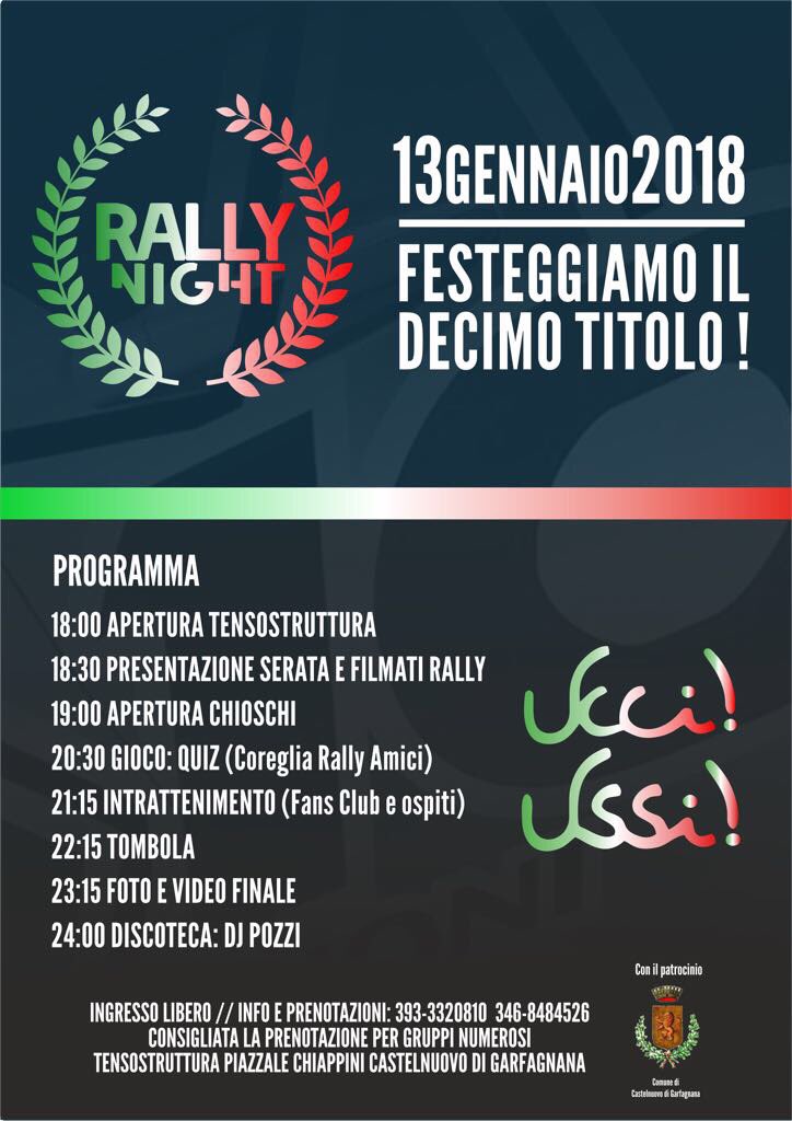 ramoriconi's tweet image. #rallynight #andreucci #andreussi #ucci #ussi #ucciussi #feteggiamo #insieme #il #decimo #titolo
