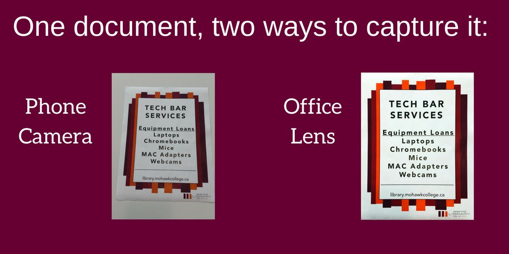 mohawklibrary's tweet photo. Need to scan a document? Try Office Lens! Andriod: https://t.co/o6NvsRP5y5 iPhone: https://t.co/xlnWAzLKn4 #BetterScan #WednesdayWisdom #TechTip https://t.co/2TnGmAOIck
