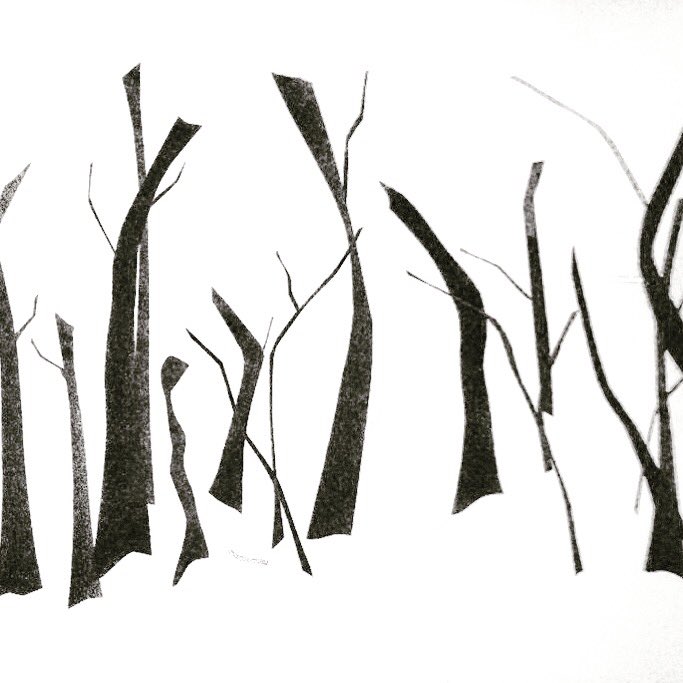TheLetterarian's tweet photo. Experimenting with digital filters on one of my original prints. Happy New Year! #printmaking #forest https://t.co/S4NFW5SK4r