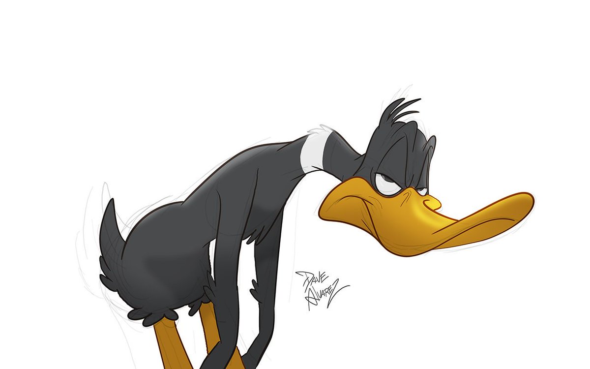 On the other hand, the Looney Tune that I've drawn the most must be Daffy  Duck. Every comic that I've worked on probably includes a story with Daffy.  To almost quote Chuck, image size:1200x750