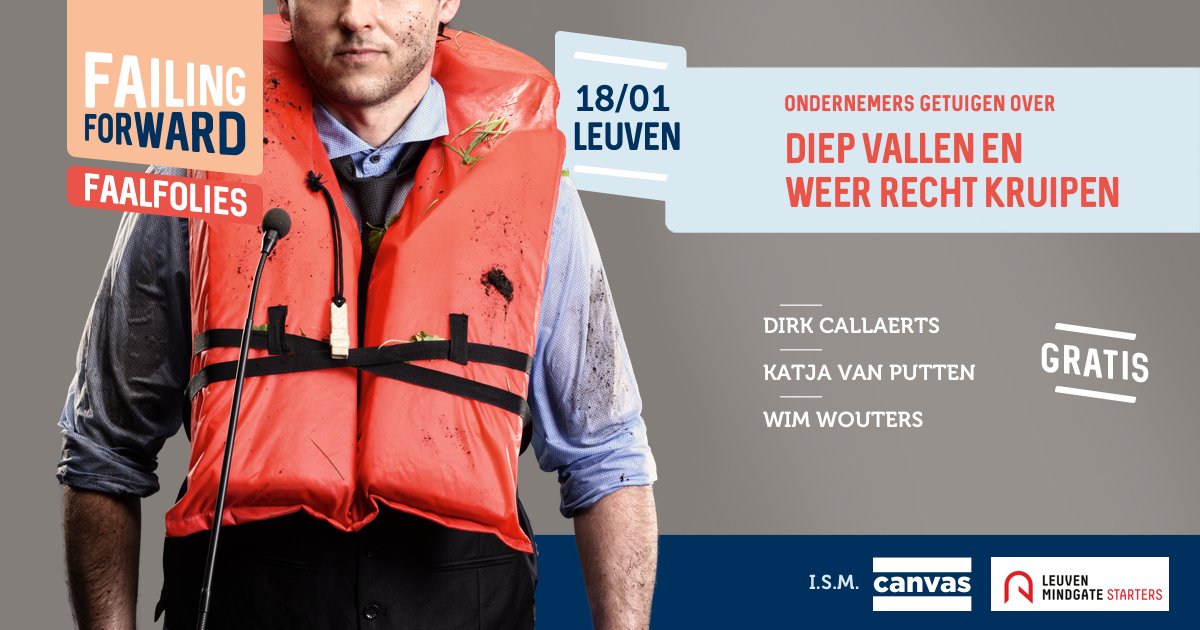 FailingFwd's tweet photo. Op 18 januari strijken we voor de 2de keer neer in Leuven voor een #Failingfwd #faalfolie ism @Canvastv & @Leuven_MindGate. Registreer via https://t.co/faNrKvSyBp https://t.co/TMs8NyfR3f