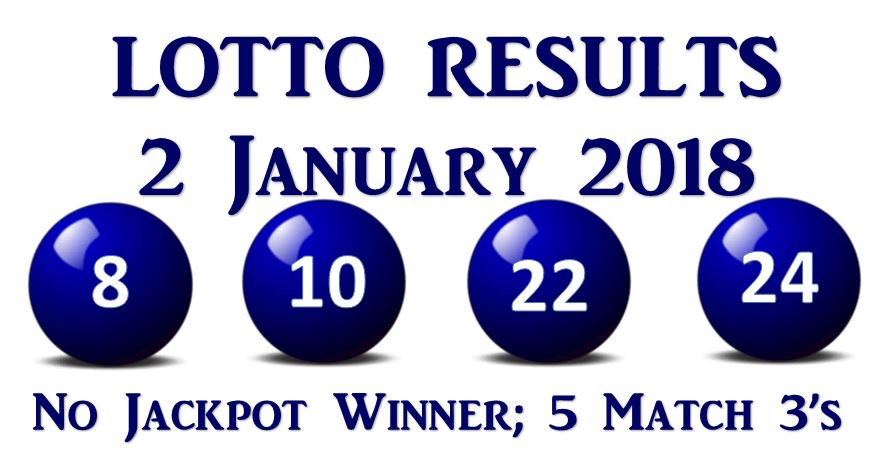 lotto result january 8 2018