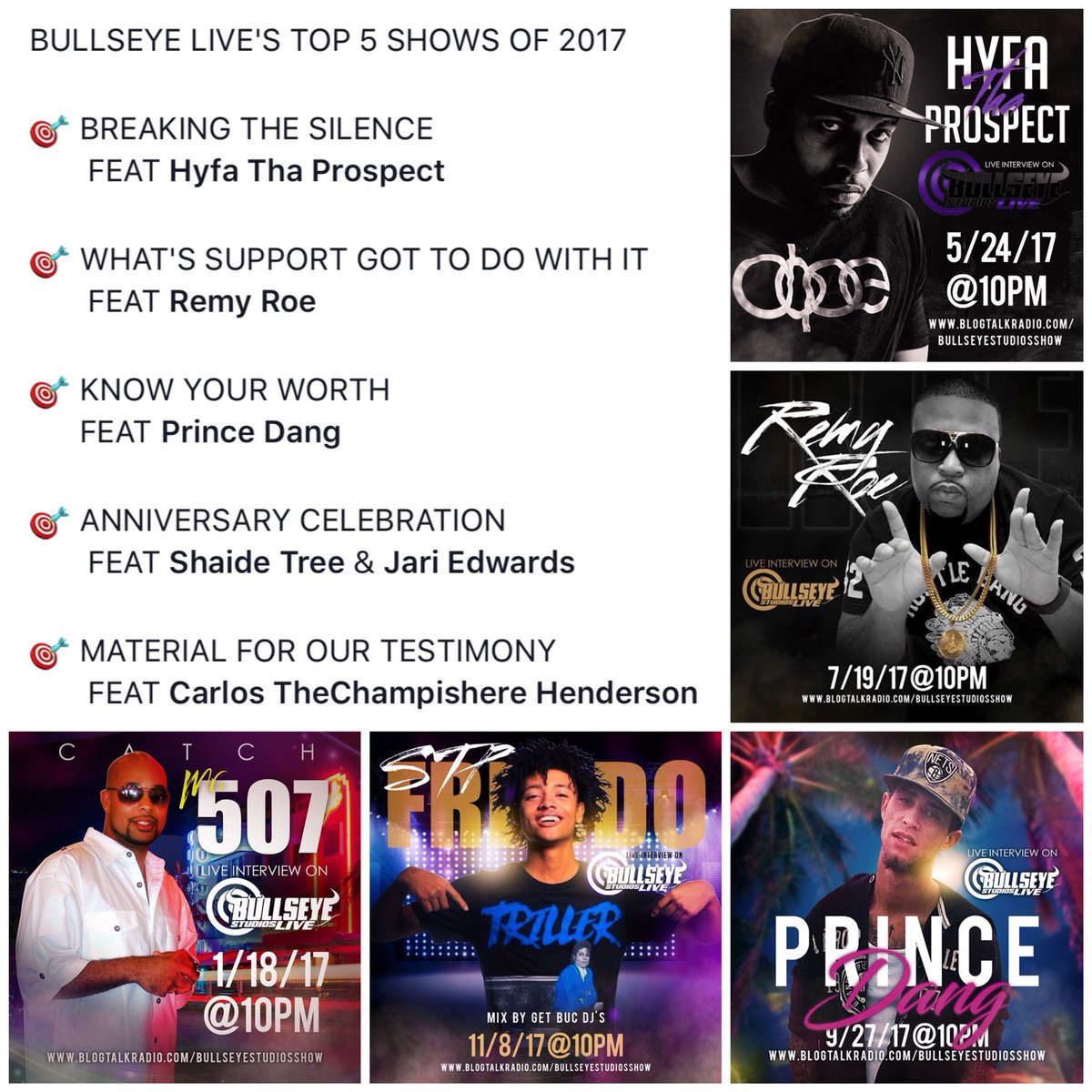 BullsEyeImagez's tweet photo. #BullseyeLive #Top5ShowsOf2017 #BullseyeStudios #MackMenEnt #BetThatRecords #CultureShock #OneFiveMusicGroup #DangGang #ShaideTree #GetBucDJs #FullGoEnt #RestInPeaceMr507 #BetThatGraphics #BetThat https://t.co/avKLcPk1h7