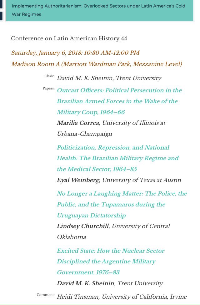UT_HistDept's tweet photo. #Don'tmiss these #AHASessions! #UTHistory #Professor Emilio Zamora & #PhDCandidates @ChloeIreton @thehistoriann & Eyal Weinberg will be presenting at #aha18 !! @AHAhistorians #twitterstorians @UTAustin https://t.co/N5FyAg1uUg