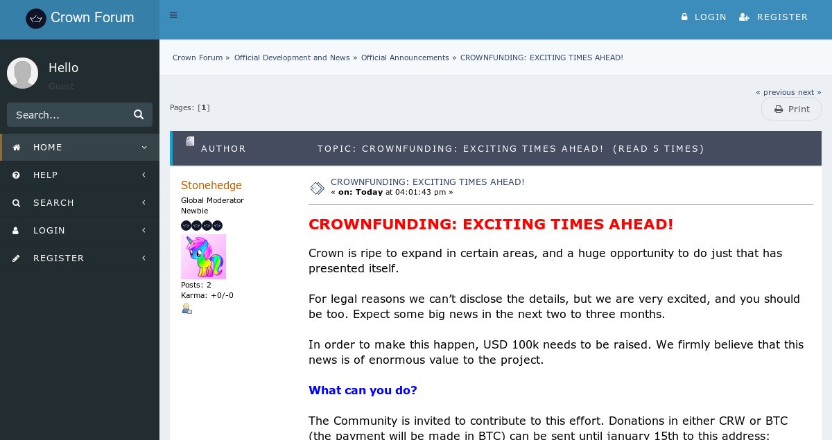 CrownPlatform's tweet photo. Announcement: BIG Crownfunding Event! - https://t.co/DrxXyMY7xM https://t.co/zuIxNM6g91