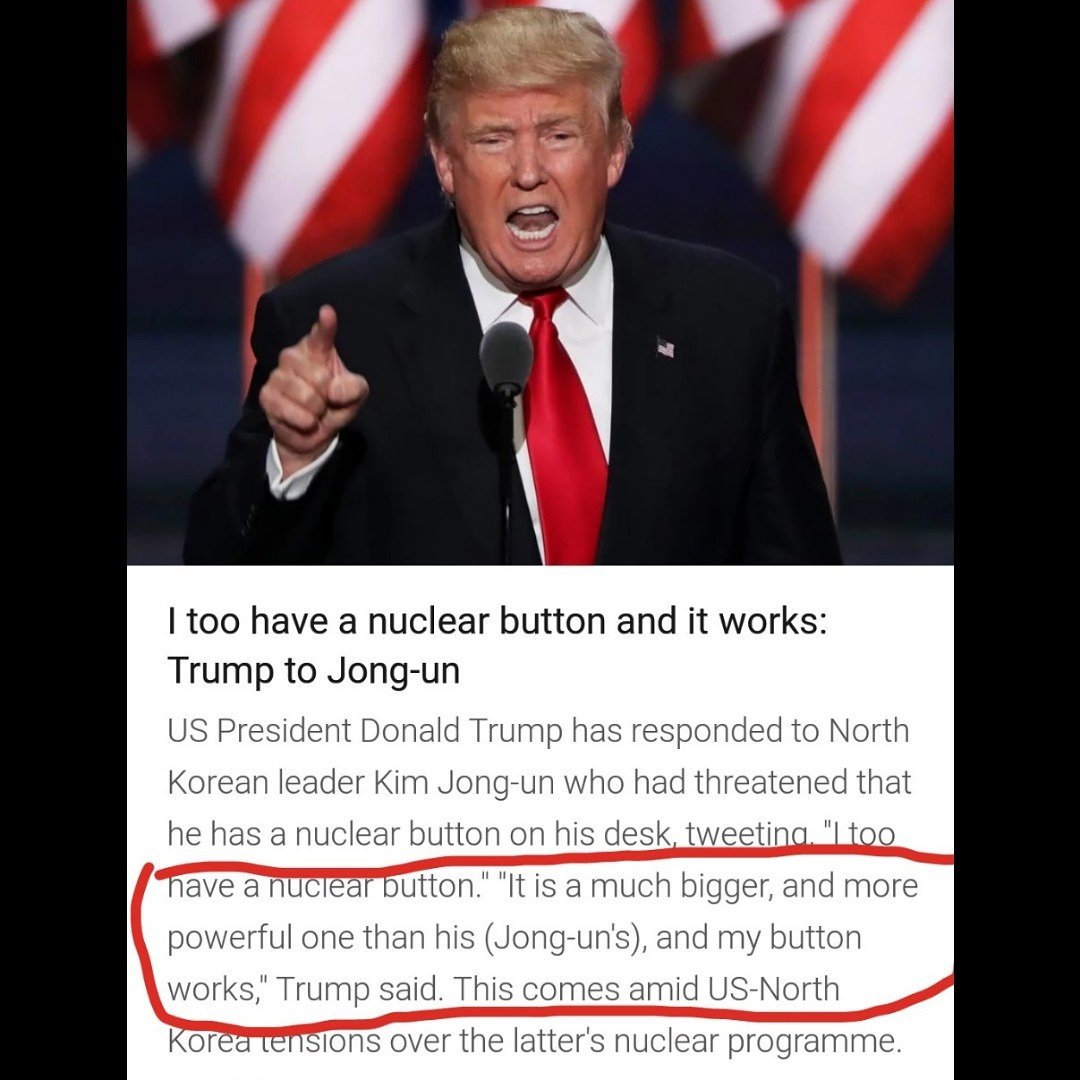 Pramit93's tweet photo. @realDonaldTrump I believe it was the legendary George Carlin who stated how every war in history has only been about men wanting to prove that they have the bigger dick. https://t.co/P9i39Xy7Qa