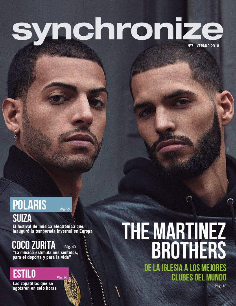 synchronize_mag's tweet photo. Con ustedes, la edición Verano 2018 de revista Synchronize con The Martinez Brothers en portada. https://t.co/Znvatz5avc
