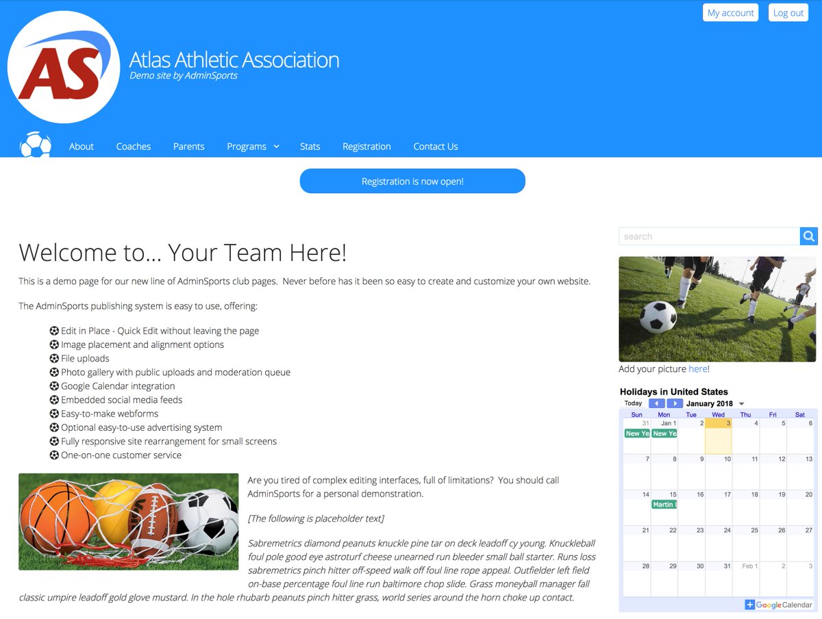 AdminSportsNH's tweet photo. Currently working on a new clean, modern, minimalist theme for our club sites!  Expect this to be an option soon! https://t.co/0idWsouoqr
