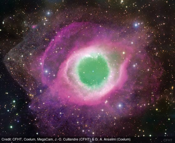 apod's tweet photo. [RPT] The Helix Nebula from CFHT: https://t.co/Wwg0JPQdaw by CFHT, Coelum, MegaCam, J.-C. Cuillandre (CFHT) &amp; G. A. Anselmi (Coelum) https://t.co/6LOg2AkSXo