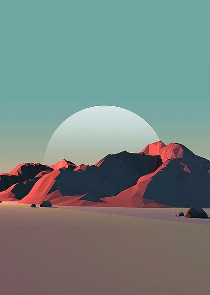 ImageConscious's tweet image. Now for something a little sci-fi - ish...Low Poly Mountain 8 from GeoMania. #posters #walldecor #homedecor  imageconscious.com/detail.php?pid…