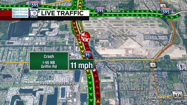 Crash on I-95 NB at Griffin Rd #traffic https://t.co/3bHS9DVVgP