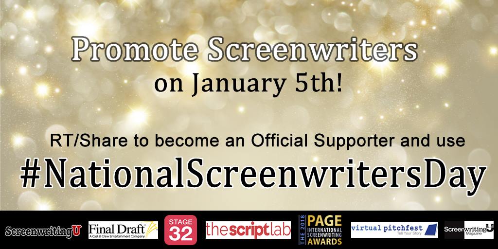 ScreenwriterDay's tweet photo. Are you in support of Screenwriters? Post the Official Supporter graphic, then we’ll respond with a Thanks!
#NationalScreenwritersDay #writing #screenwriting https://t.co/7MTCkmmosG