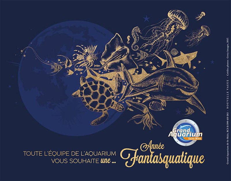 Toute l'équipe de l'Aquarium de Saint-Malo vous souhaite une année Fantasquatique !