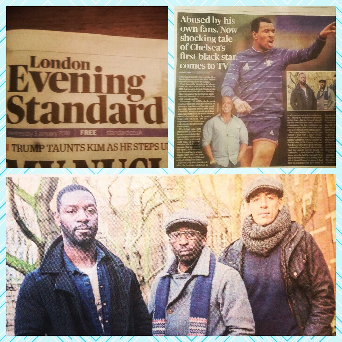 Hey Guys pick up 2dys <a href="/standardnews/">Standard News</a> I got an article about my latest script on Paul Canoville Chelsea's 1st Black player  #CannersWay