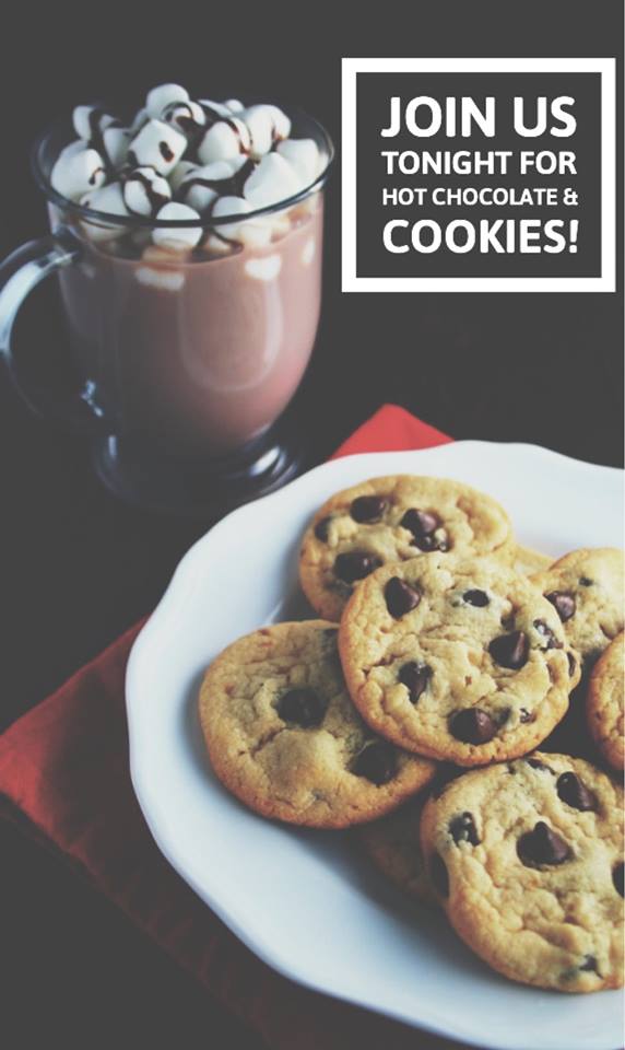 3treesSTUDENTS's tweet photo. Join us TONIGHT for Worship, Word, and food!
We will be providing HOT CHOCOLATE &amp; COOKIES!
#BRINGAFRIEND
#RINGINTHENEWYEAR
__________________

CVILLE - doors open @ 6:00, service starts @ 6:30pn EST!
RSPRINGS - doors open @ 6:30, service starts @ 7:00pm CST! https://t.co/5stGaIpvaP