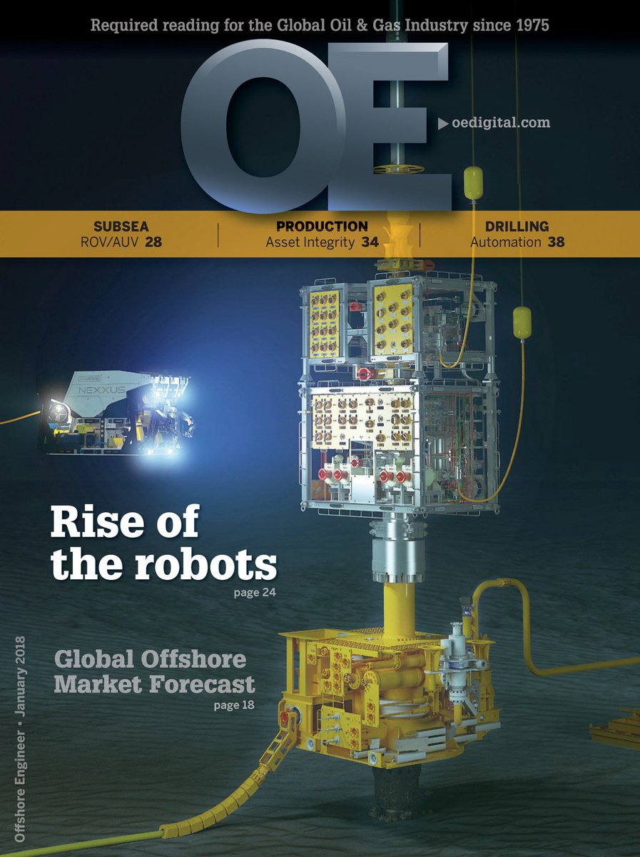 OE's January 2018 issue, feat. Global Offshore Market Forecast, plus the rise of robotics, is out now! Cover photo from <a href="/Oceaneering/">Oceaneering</a>: mydigitalpublication.com/view/atcomedia…