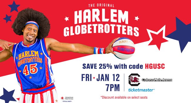 GamecocksOnline's tweet photo. It's almost here! Looking for a Friday night outing for the family? 
Win a family four pack of tickets to see the @Globies on Jan. 12
All you have to do is RT this tweet! #Gamecocks 
Winner announced tomorrow at 5 p.m. 🤙 https://t.co/Tx8oWdXGuu