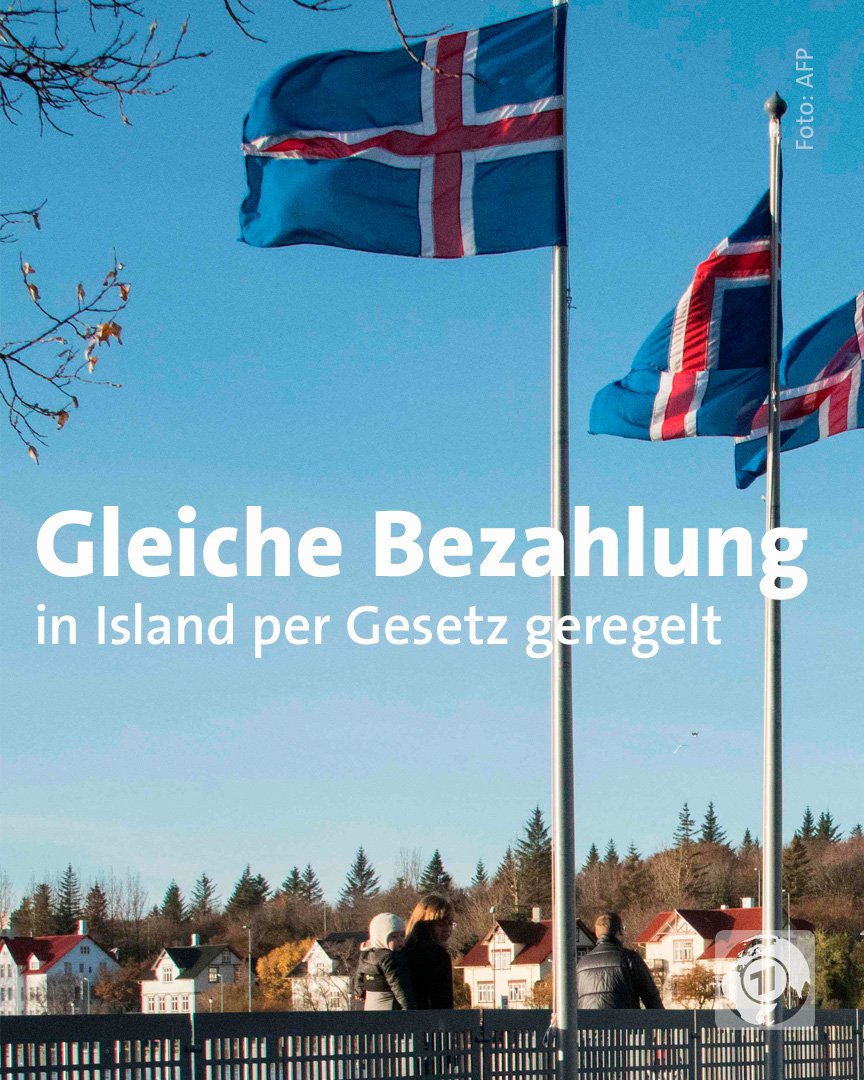 tagesschau's tweet photo. #Island hat als erstes Land weltweit ein Gesetz eingeführt, das Lohndiskriminierung aufgrund des Geschlechts verbietet. Unternehmen mit mehr als 25 Mitarbeitern müssen künftig nachweisen, dass sie ihren Angestellten unabhängig vom Geschlecht den gleichen Lohn bezahlen. #EqualPay https://t.co/yu3ub73V1Y