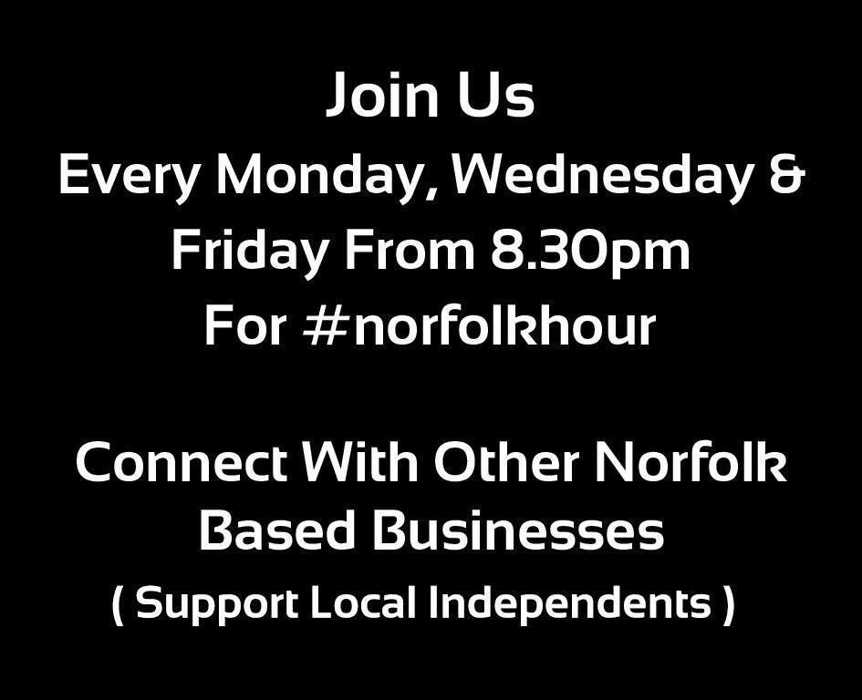 icenimagazine's tweet photo. Join us tonight from 8:30pm for the mid-week #NorfolkHour - connect with local Businesses, Charities and folk #BeMoreSocial https://t.co/zQaqRJxMHt