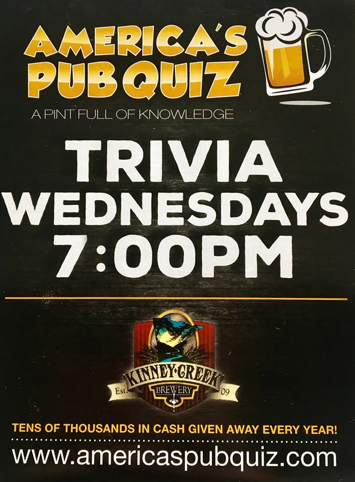 It's #humpday! And you know what that means...#Trivia Wednesday! Come down and test your knowledge with <a href="/americaspubquiz/">America's Pub Quiz</a> and get $2 off #growler fills, today! Trivia begins at 7pm! Come win cool #prizes and #bragging rights! #beer #trivia #brewery #knowledge