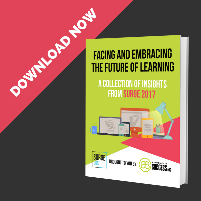 ChatterBachs's tweet photo. MT h/t @arianna_rehak #assnchat @assn_success: The first SURGE eBook is here! Facing and Embracing the Future of Learning. https://t.co/TUGGWdC4WE https://t.co/oaA2ZNAetB #SURGE2017 #elearning https://t.co/sYIMZ2iWhC