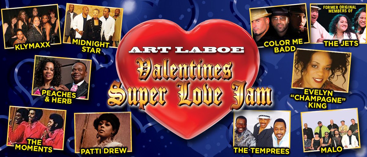 magic925's tweet photo. The #Magic925 Valentine’s SUPER LOVE JAM:
#Midnight Starr #Klymaxx #ColorMeBadd #TheJETS And #PeachesandHerb! Plus, #Malo, #EvelynChampagneKing, #TheMoments, #RayGoodman and #Brown, The #Temprees and #PattiDrew!
Saturday night, 2/10! Tickets:
https://t.co/RxP7qcXLLY https://t.co/oL2Zjic4hE