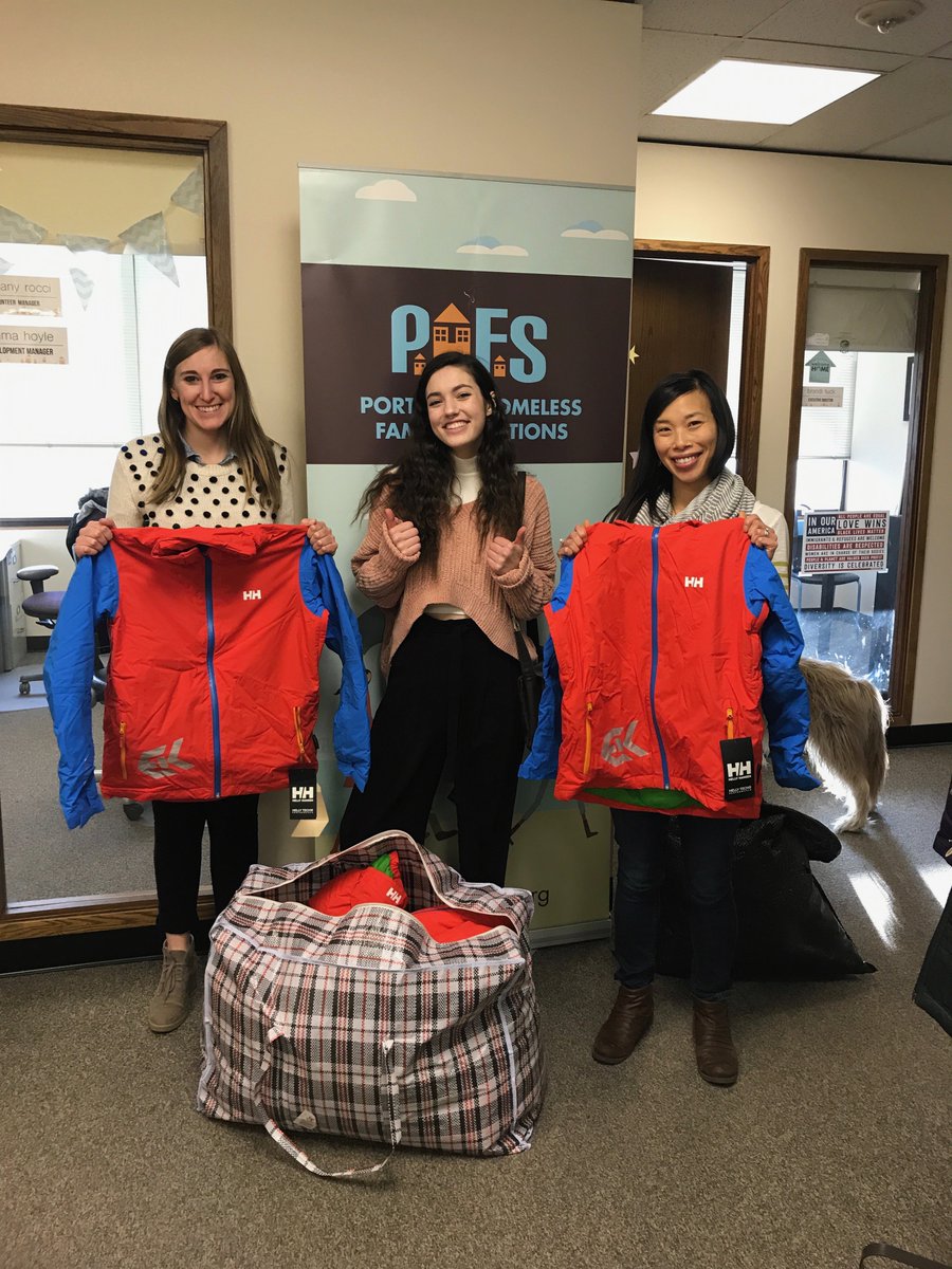 WarmWintersOrg's tweet photo. Just dropped off bags of warm coats for Portland Homeless Family Solutions! Thrilled to help keep these families warm and dry! #helpthehomeless https://t.co/a2KOfFcqr7