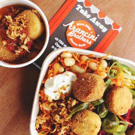 lefunktrunk's tweet photo. Dreaming of @Arancini_Bros cheesy rice balls from @EssexMarket #cheese #snacks #eastcoast #westcoast #delicious https://t.co/p35wqJEnmr