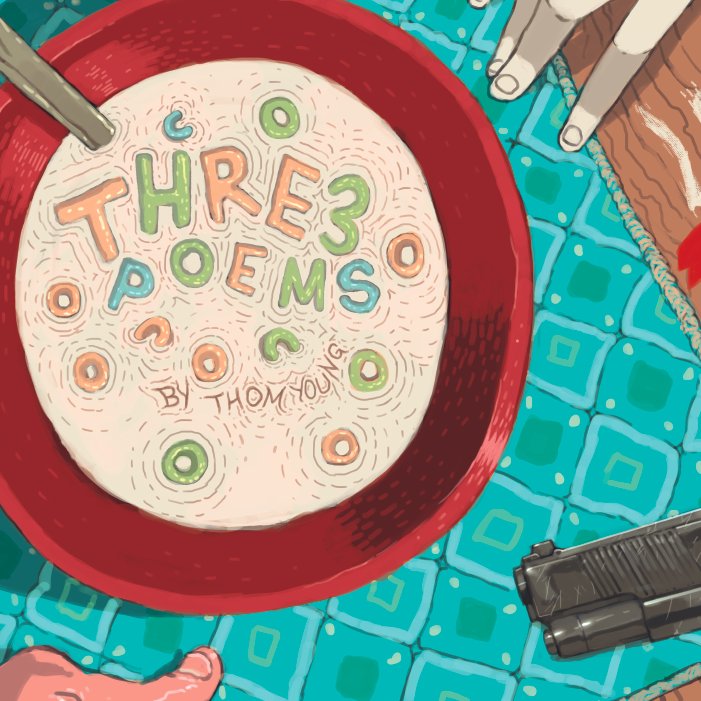 FrictionSeries's tweet photo. Is love a gun or a cold bowl of cereal? Hurt for no reason at all with the #poem “Love” by @thomyoung17 in #Friction9: https://t.co/JJCAjLFDqS https://t.co/1rjy5ZBYIR