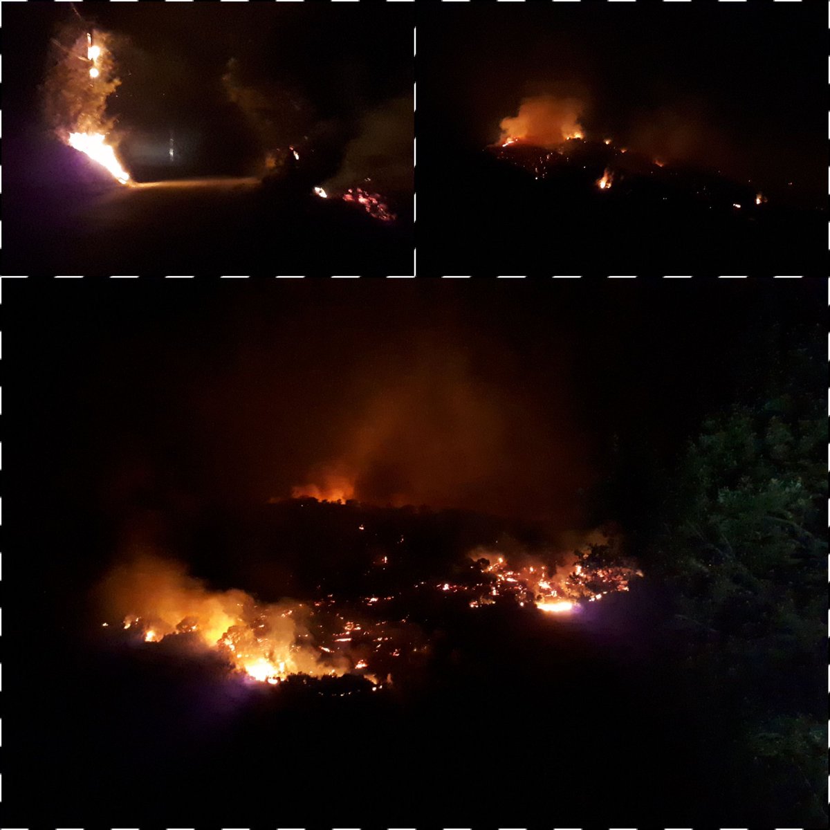 De nombreux foyers tout autour de Sant'Andrea di Cotone. 200 pompiers - plus de 500ha brûlés mais le vent est presque tombé à 1h du matin #Eleanor <a href="/LCI/">LCI</a> <a href="/TF1LeJT/">Natalia Kowalski</a>