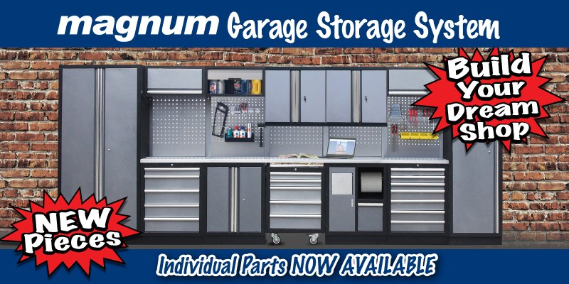 New Components Available! The Magnum Garage Storage System - Check it out! wp.me/p1lgNf-1Oh #kmstools #magnumgaragestorage #shopequipment #toolboxes #DIY
