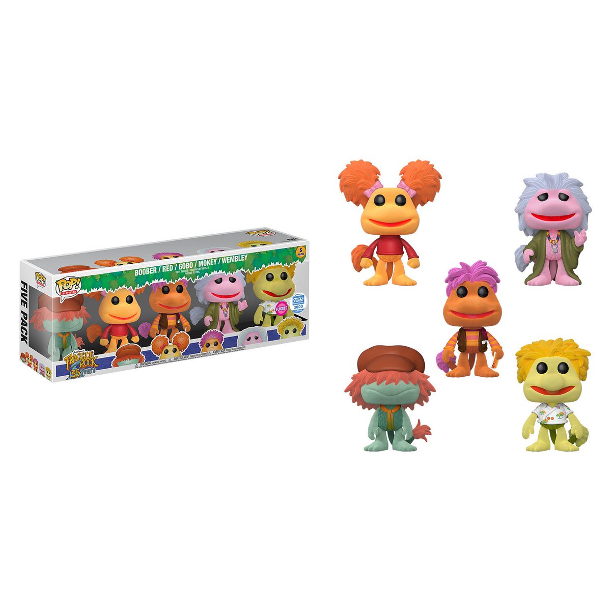 OriginalFunko's tweet photo. RT &amp; follow @OriginalFunko for a chance to win the Funko Shop exclusive Flocked Fraggle Rock Pop! 5-pack! https://t.co/qgv3A1MNro
