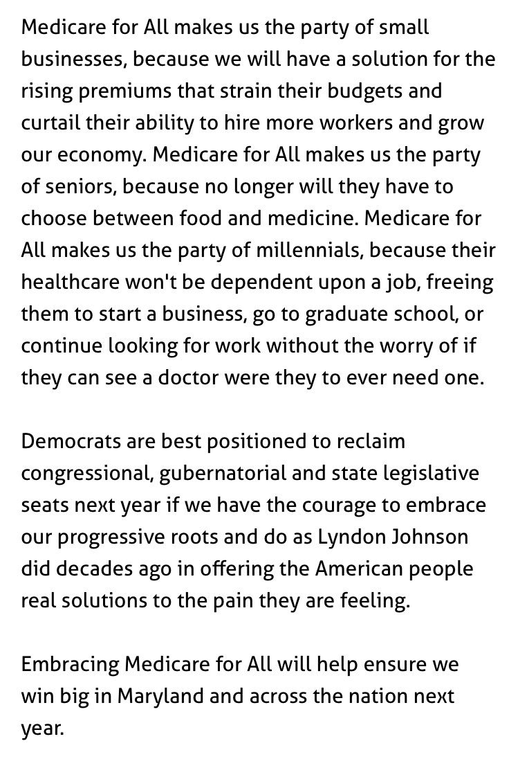 robdelaney's tweet photo. Former @NAACP President &amp; next governor of Maryland @BenJealous explains why #MedicareForAll is THE issue Democrats who want to win in 2018 will unite around. https://t.co/zeUblbPK73 https://t.co/f9Xb6XQOFY