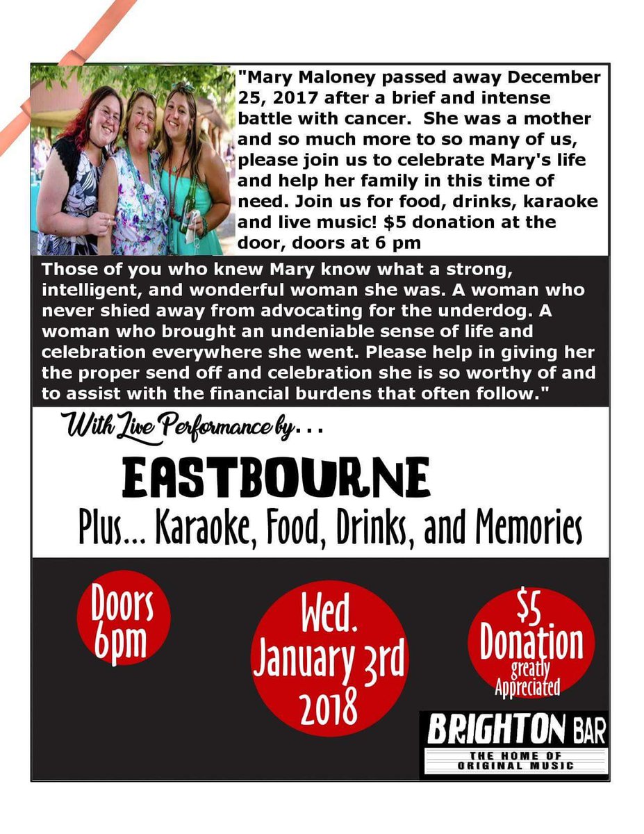 EastbourneNJ's tweet photo. Today starting at 6. Please come out and show some love at @TheBrightonBar for a wonderful person ❤️ https://t.co/ETNQh8KhuA
