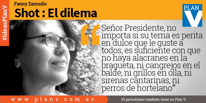 revistaPlanV's tweet photo. #PlanV2018
#IdeasPlanV Shot: El dilema
La nueva columna de #opinión de @FannyZamudio1 en👉🏽 https://t.co/kQaz3Z5WFS
#Terna #LeninMoreno #JorgeGlas #Vicepresidencia https://t.co/UKticei9QB