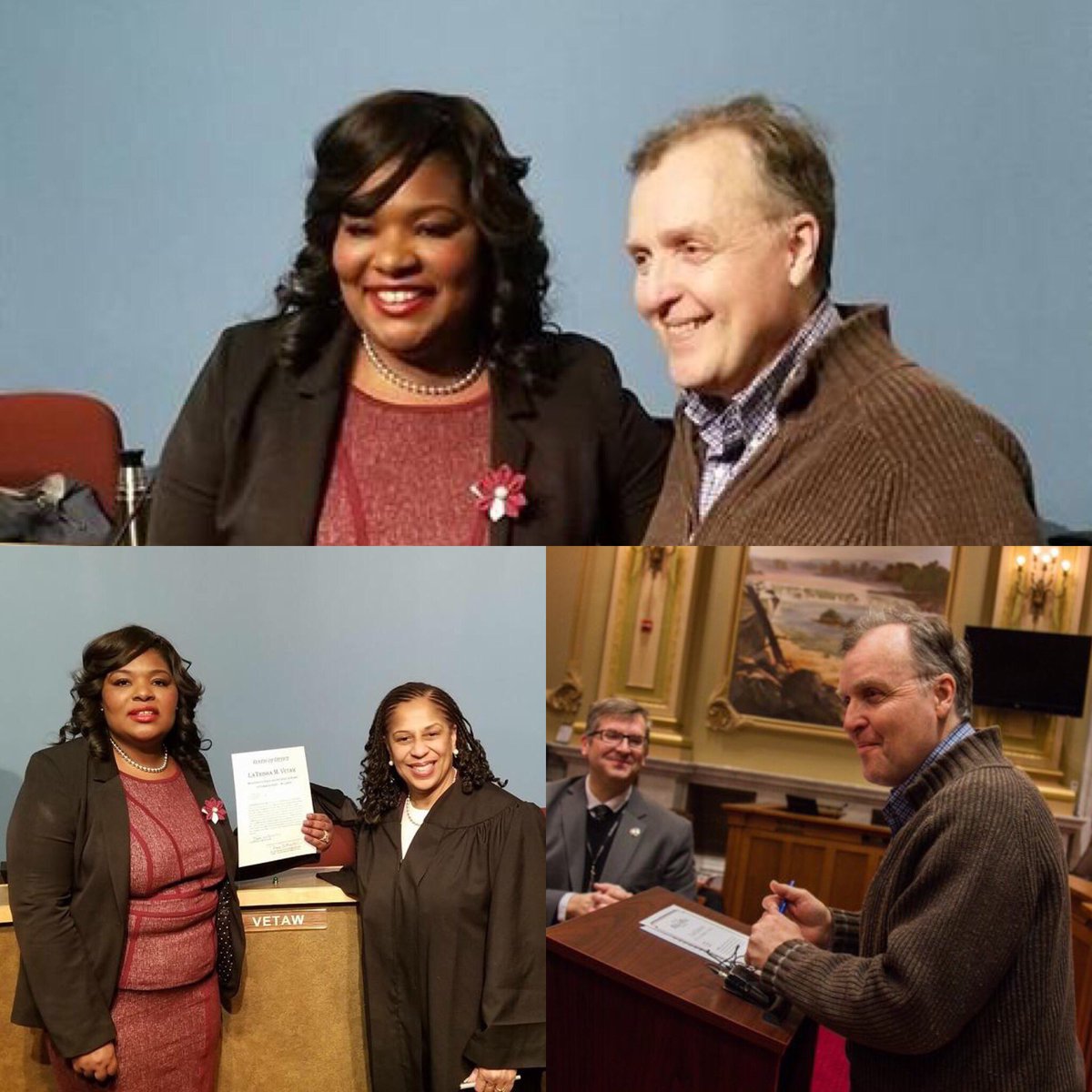 MnGreens's tweet photo. Help us congratulate these two wonderful Greens @lvetaw and @CameronAGordon on being sworn into office this week 😃 https://t.co/ofNjkECyDs