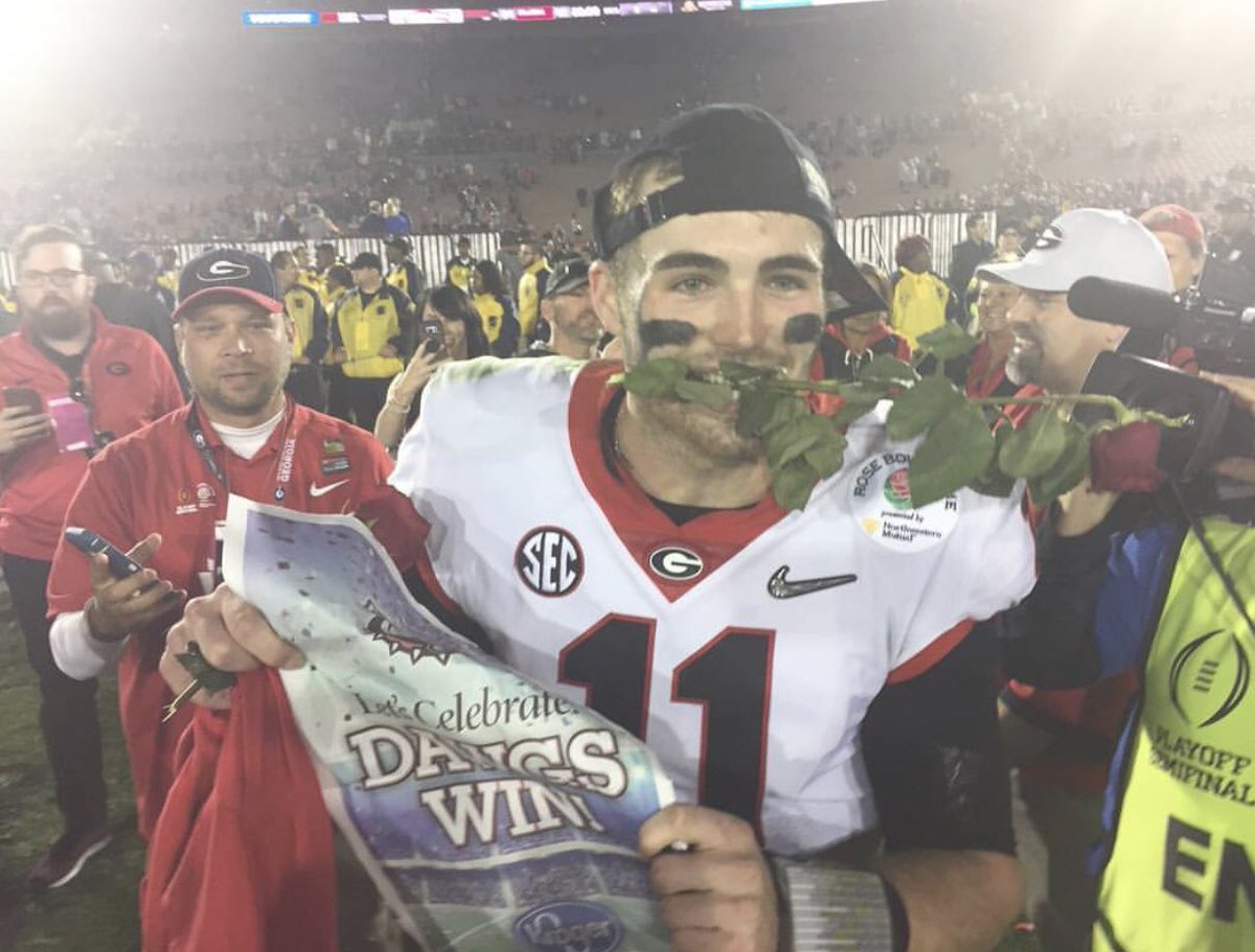 DawgPost_'s tweet photo. Jake Fromm is the only QB to win the Rose Bowl as a true freshmen. #GoDawgs https://t.co/pGVOoa1JyL