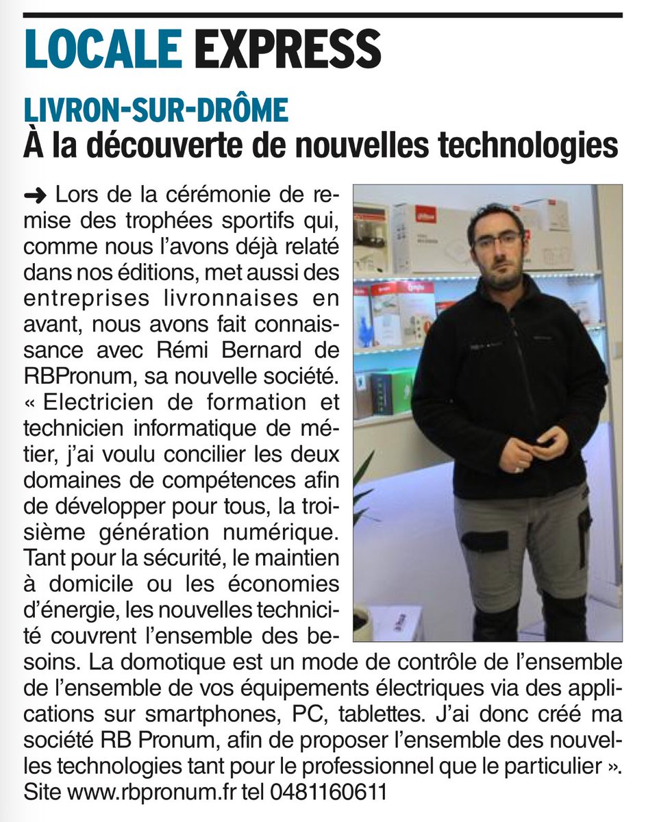 RBProNum's tweet image. RB ProNum dans le Dauphiné Libéré ce matin.