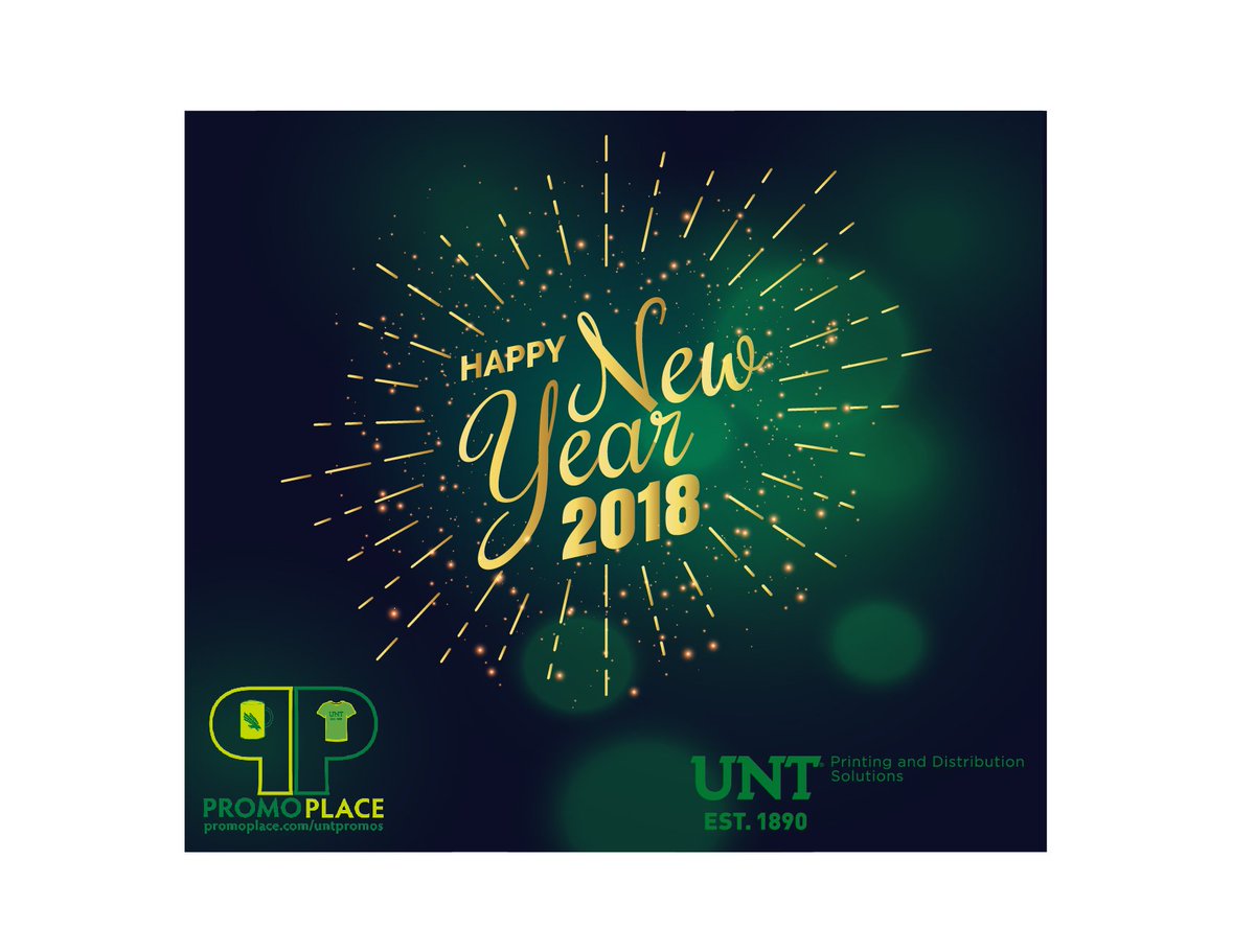 PDSPromo's tweet image. Happy New Year! Looking for fresh ideas for the new year? Contact your Promotional experts at #PDSPromo. #UNT, #UNT2018