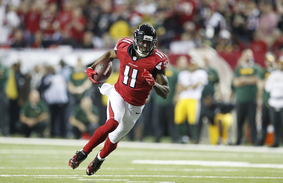 RLiuCBS's tweet photo. Julio Jones is the only player in NFL history to have multiple postseason games with at least 180 receiving yards &amp; 2 TD catches https://t.co/LYzIsRNVpS