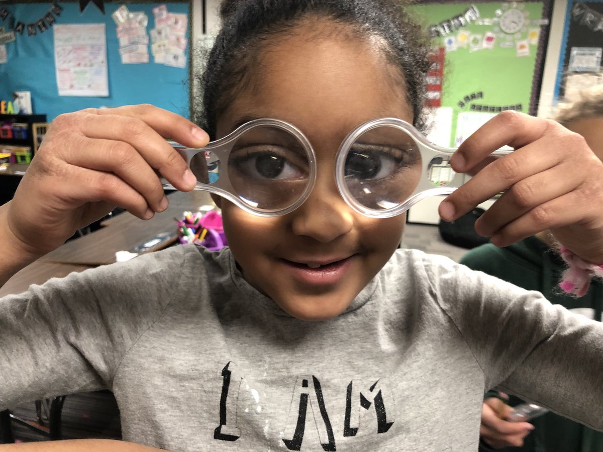 3rd graders learning about science tools. We got a little silly today! We call this indoor recess fun.