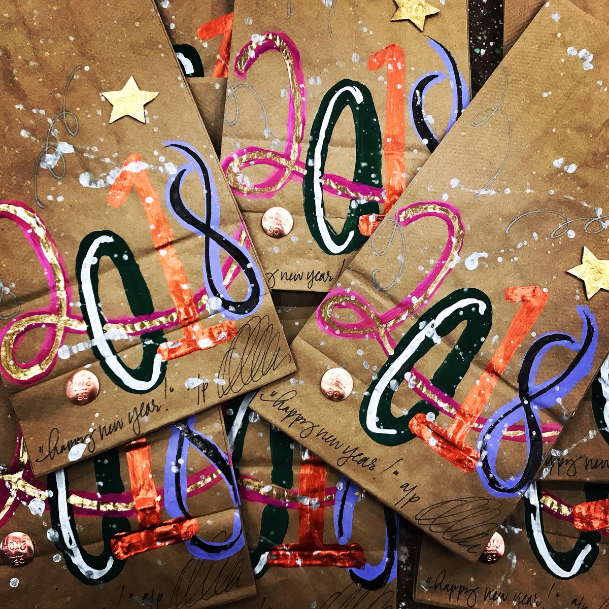 Badman_Design's tweet photo. New Year = NEW hand painted bags!🎉 #2018 #HNY #onestepabove #onlyatBD #alwayschanging #handpainted #giftbags #badmandesign #downtown #grandforks #northdakota https://t.co/TuPL9bvysv