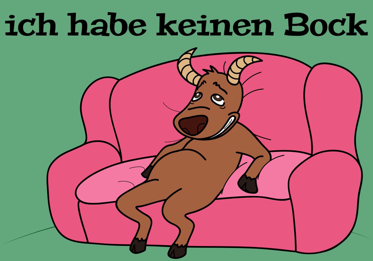 Ich habe überhaupt keinen Bock morgen arbeiten zu gehen... 🐐

Bedeutung: keine Lust haben
Englisch: to not feel like / to not be up for something
Wortwörtlich: to not have a male goat

#learngerman #deutschlernen #keinenbock