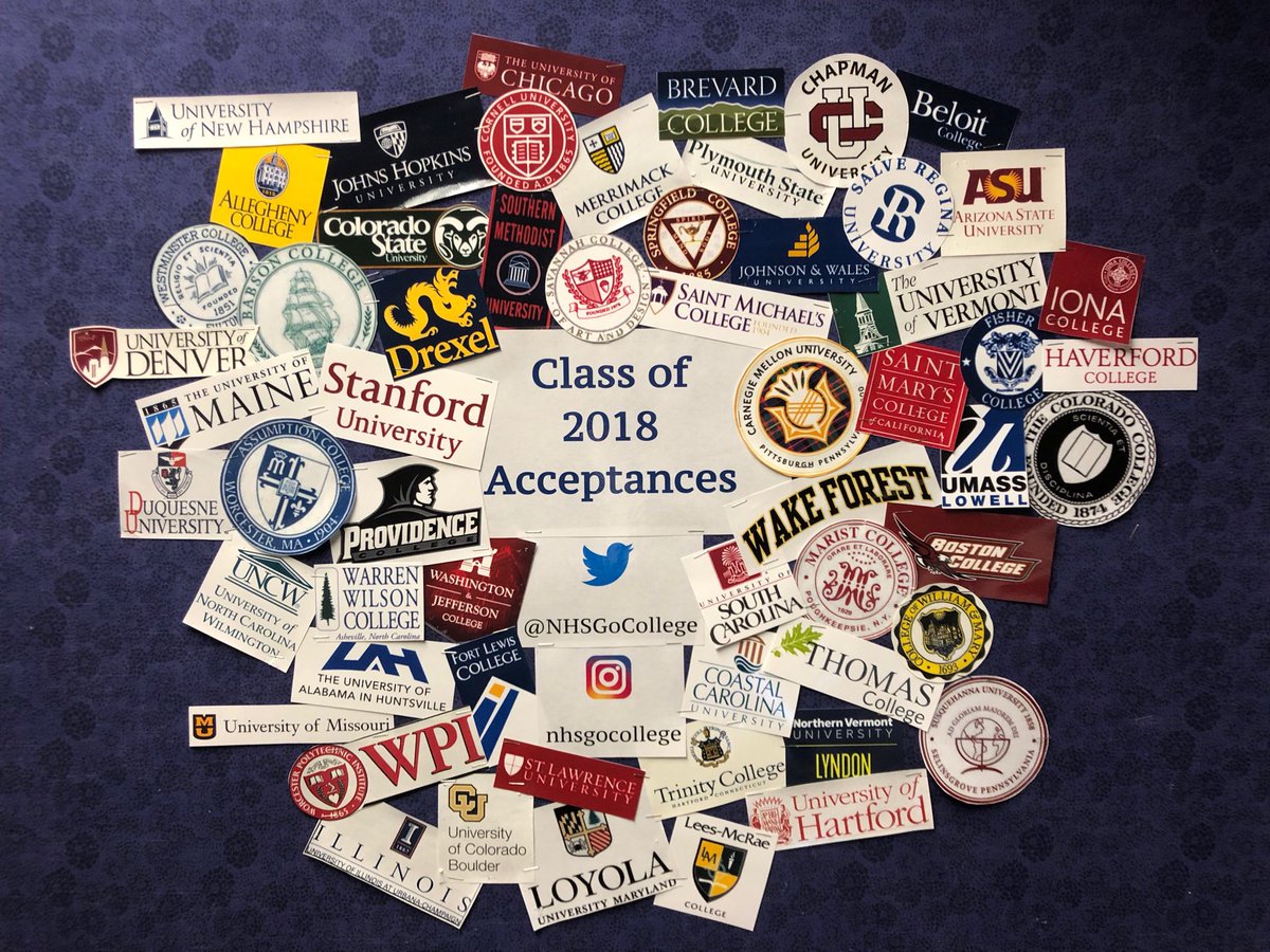 NHSGoCollege's tweet photo. Acceptances are rolling in for the class of 2018 @NHSHuskies https://t.co/QoNJLOkWtp